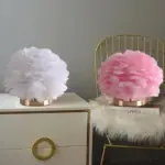 Nordic Feather Retro Table Lamp