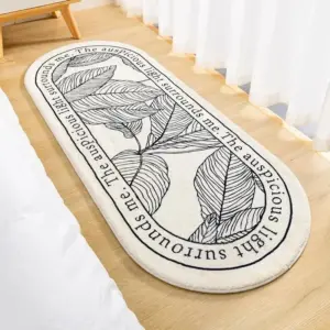 Nordic Flowers Carpet: Fluffy Non-Slip Floor Mat for Home Décor