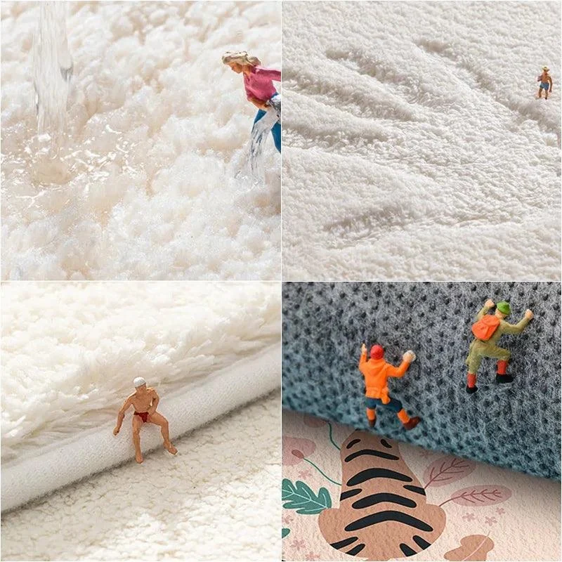 Nordic Flowers Carpet: Fluffy Non-Slip Floor Mat for Home Décor -
