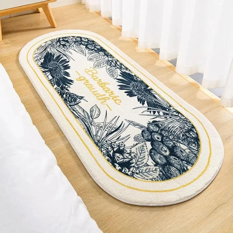 Nordic Flowers Carpet: Fluffy Non-Slip Floor Mat for Home Décor -