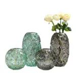Nordic Geometric Glass Vase