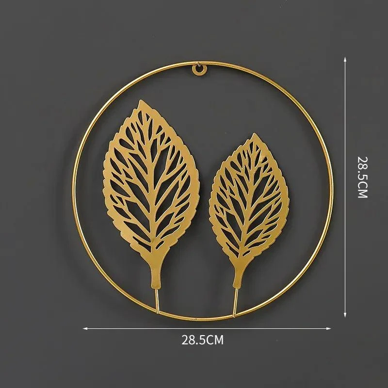 Nordic Ginkgo Leaf Wall Décor: Light Luxury Elegance in Gold -