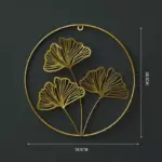 Nordic Ginkgo Leaf Wall Decor Light Luxury Elegance in Gold