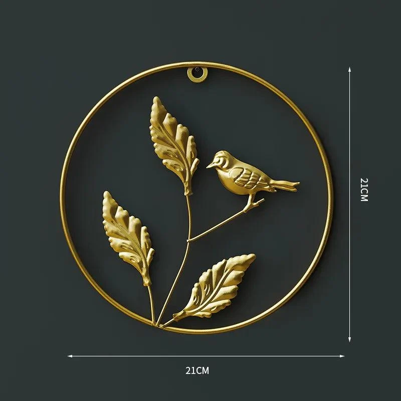 Nordic Ginkgo Leaf Wall Décor: Light Luxury Elegance in Gold -