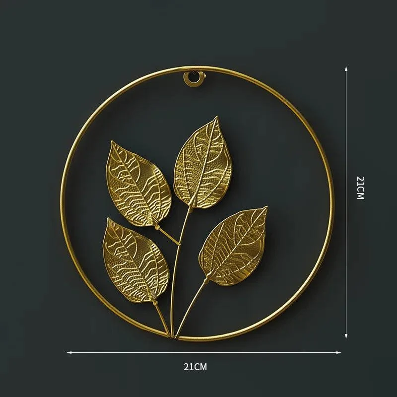 Nordic Ginkgo Leaf Wall Décor: Light Luxury Elegance in Gold -