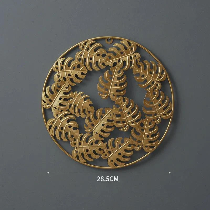 Nordic Ginkgo Leaf Wall Décor: Light Luxury Elegance in Gold -