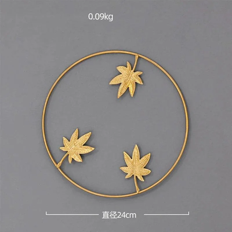 Nordic Ginkgo Leaf Wall Décor: Light Luxury Elegance in Gold -