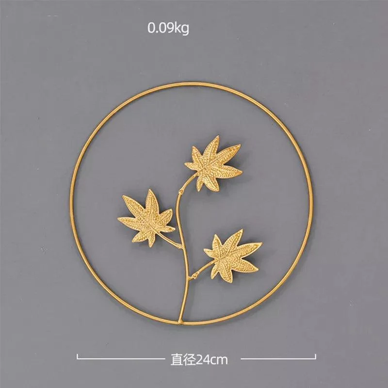 Nordic Ginkgo Leaf Wall Décor: Light Luxury Elegance in Gold -