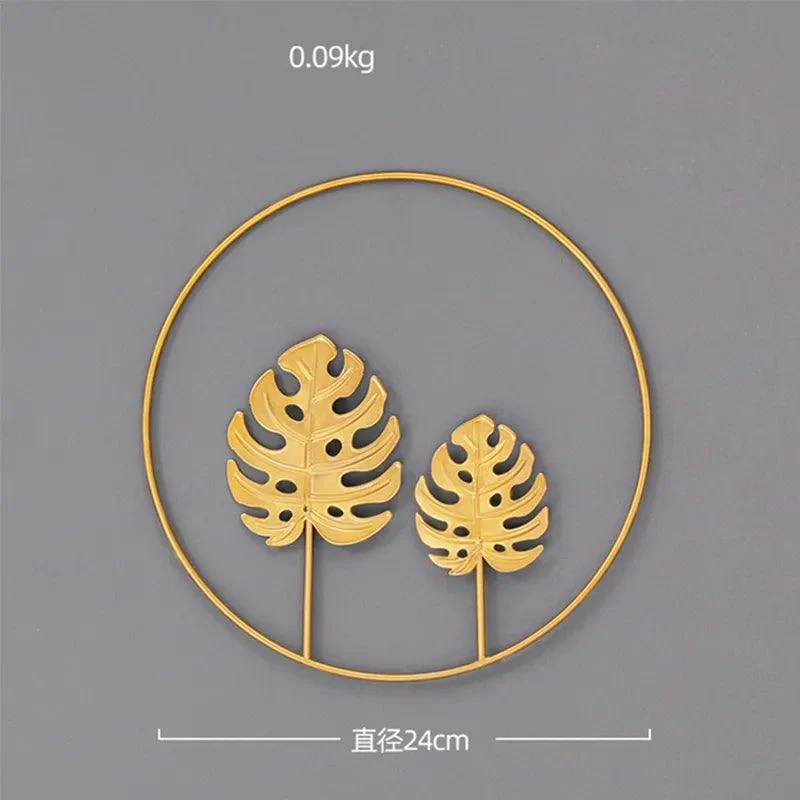Nordic Ginkgo Leaf Wall Décor: Light Luxury Elegance in Gold -