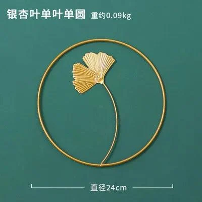Nordic Ginkgo Leaf Wall Décor: Light Luxury Elegance in Gold -