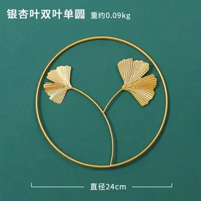 Nordic Ginkgo Leaf Wall Décor: Light Luxury Elegance in Gold -