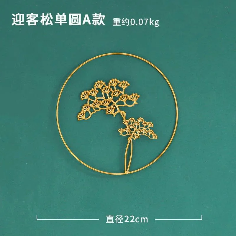 Nordic Ginkgo Leaf Wall Décor: Light Luxury Elegance in Gold -