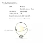 Nordic Glass Ball Universe Lighting Rotating Table Lamp Bedside Decorative