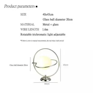 Nordic Glass Ball Universe Lighting Rotating Table Lamp Bedside Decorative