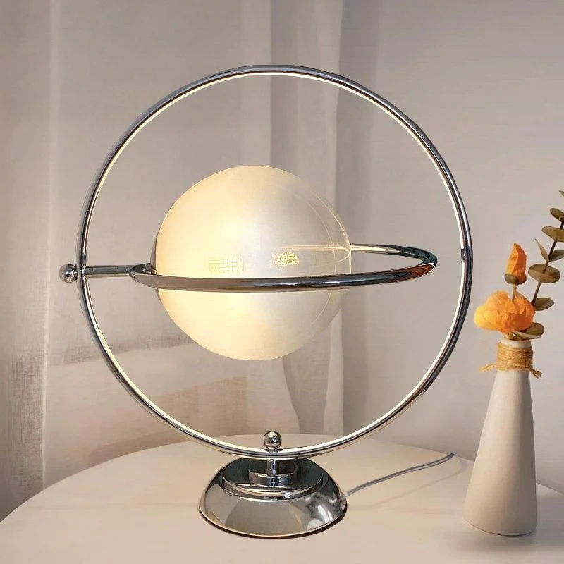 Nordic Glass Ball Universe Lighting Rotating Table Lamp Bedside Decorative -