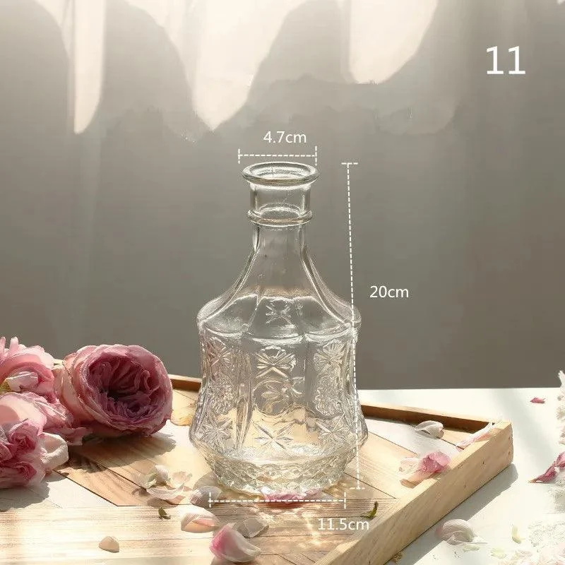 Nordic Glass Elegance: Transparent Vase for Stylish Table Décor -