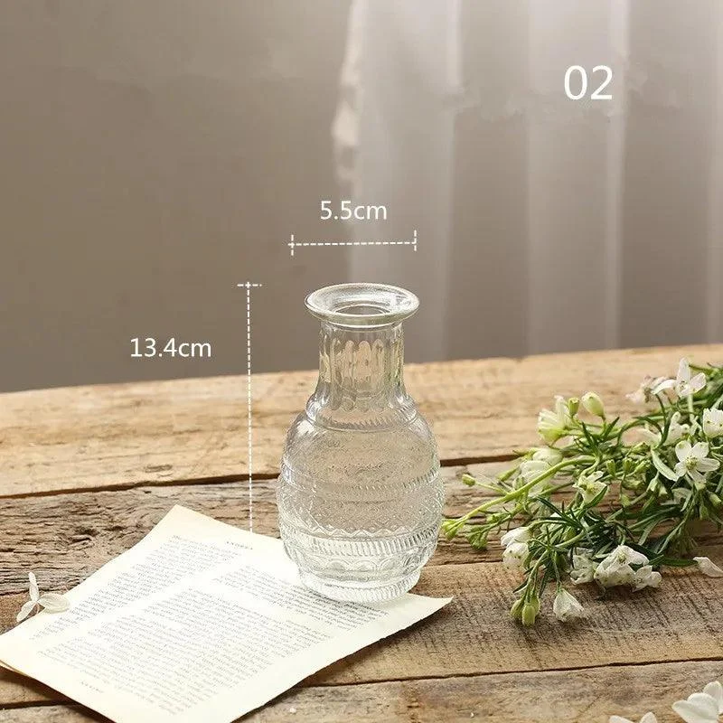 Nordic Glass Elegance: Transparent Vase for Stylish Table Décor -