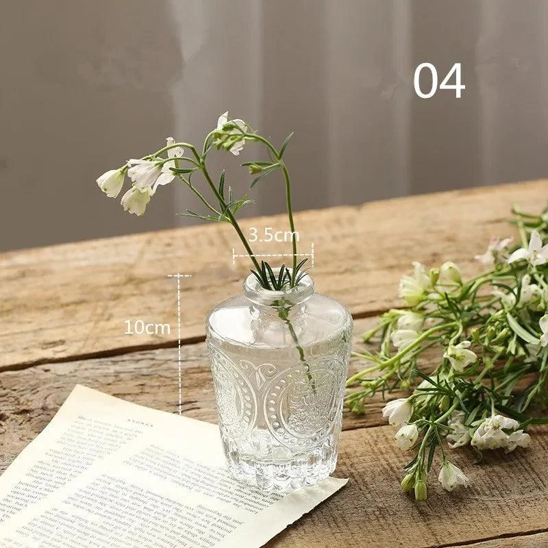 Nordic Glass Elegance: Transparent Vase for Stylish Table Décor -