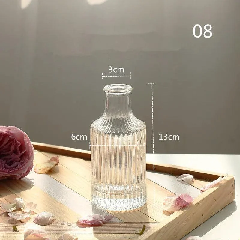 Nordic Glass Elegance: Transparent Vase for Stylish Table Décor -