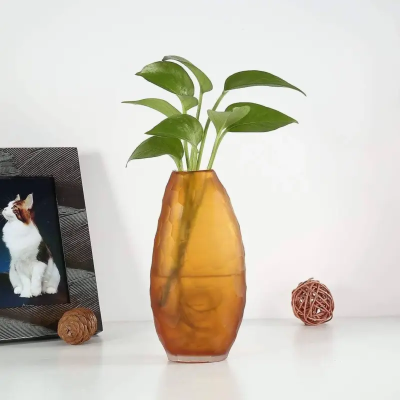 Nordic Glass Flower Vase Elegant Centerpiece Decor
