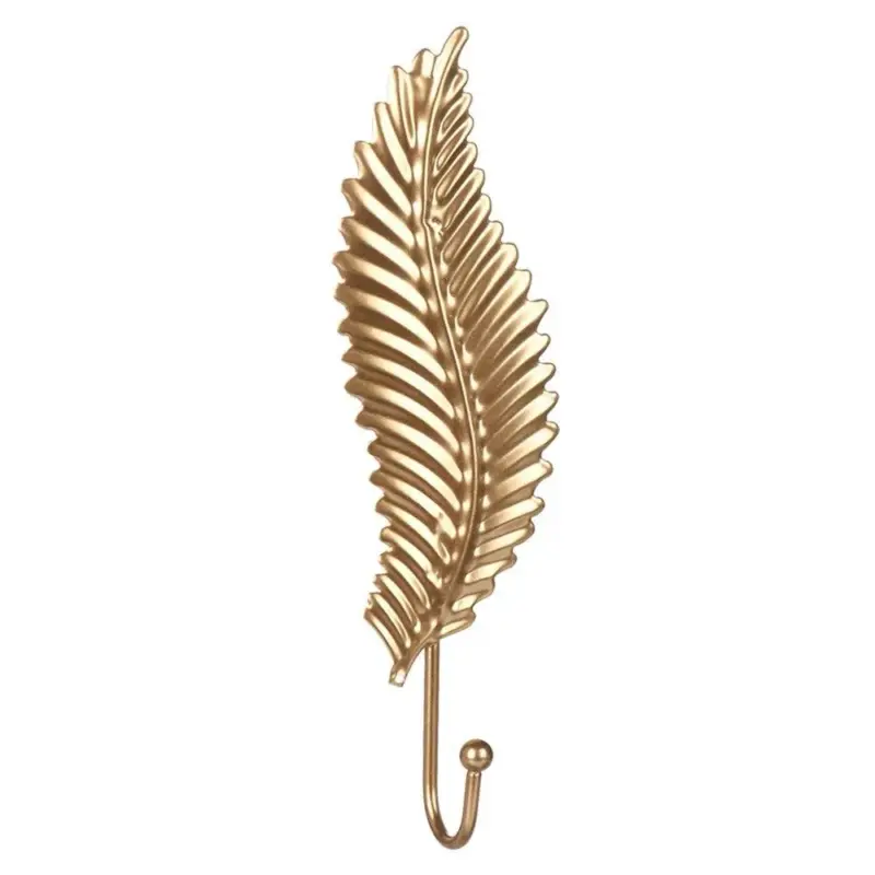 Nordic Gold Leaf Wall Hook Stylish Hanging Storage Rack