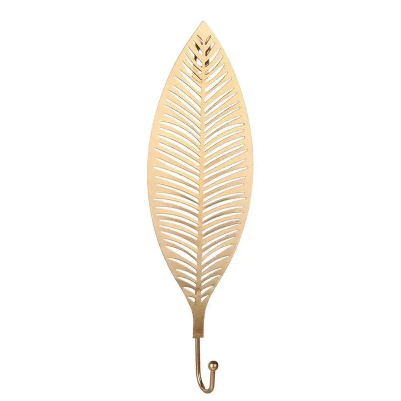 Nordic Gold Leaf Wall Hook Stylish Hanging Storage Rack