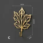 Nordic Gold Leaf Wall Hook Stylish Hanging Storage Rack
