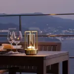 Nordic Gold Silver Industrial Style LED Lighting Table Restaurant Outdoor