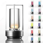 Nordic Gold Silver Industrial Style LED Lighting Table Restaurant Outdoor