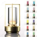 Nordic Gold Silver Industrial Style LED Lighting Table Restaurant Outdoor