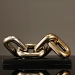 Nordic Golden Chain Ceramic Sculpture