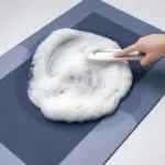 Nordic Grey Blue Rug for Kitchen Floor Absorbent Waterproof