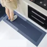 Nordic Grey Blue Rug for Kitchen Floor Absorbent Waterproof
