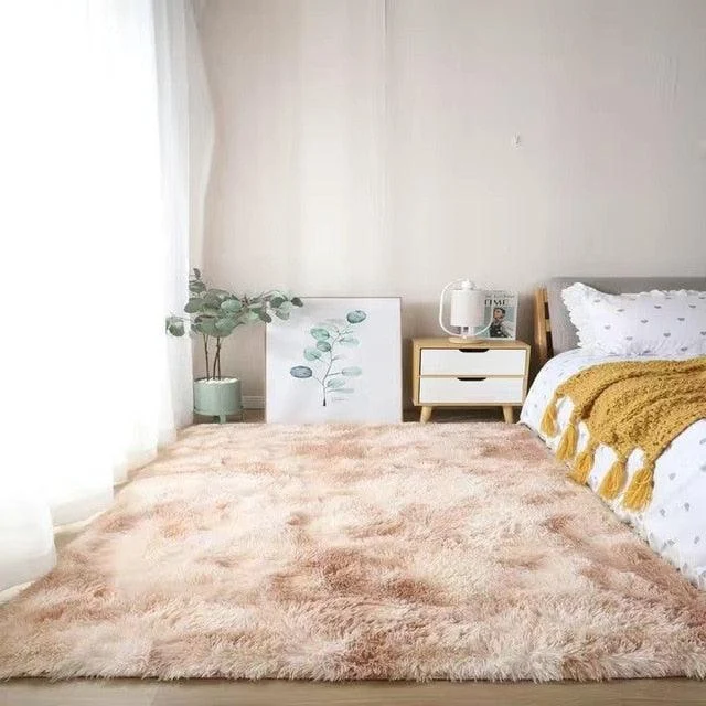 Nordic Grey White Kids Carpet Bedroom Fluffy Rugs Decoration Small Large Living Room -