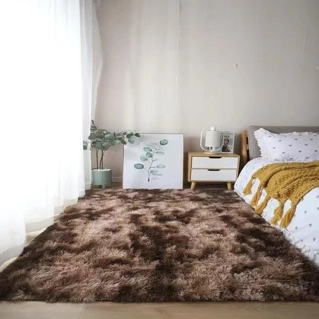 Nordic Grey White Kids Carpet Bedroom Fluffy Rugs Decoration Small Large Living Room -