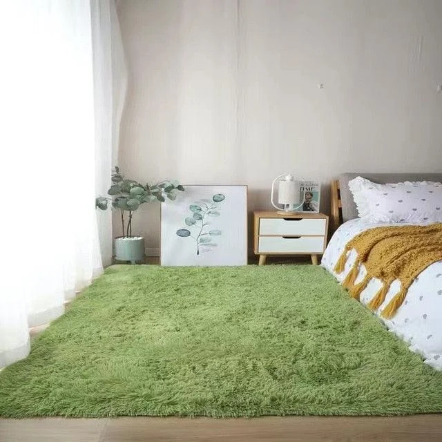 Nordic Grey White Kids Carpet Bedroom Fluffy Rugs Decoration Small Large Living Room -