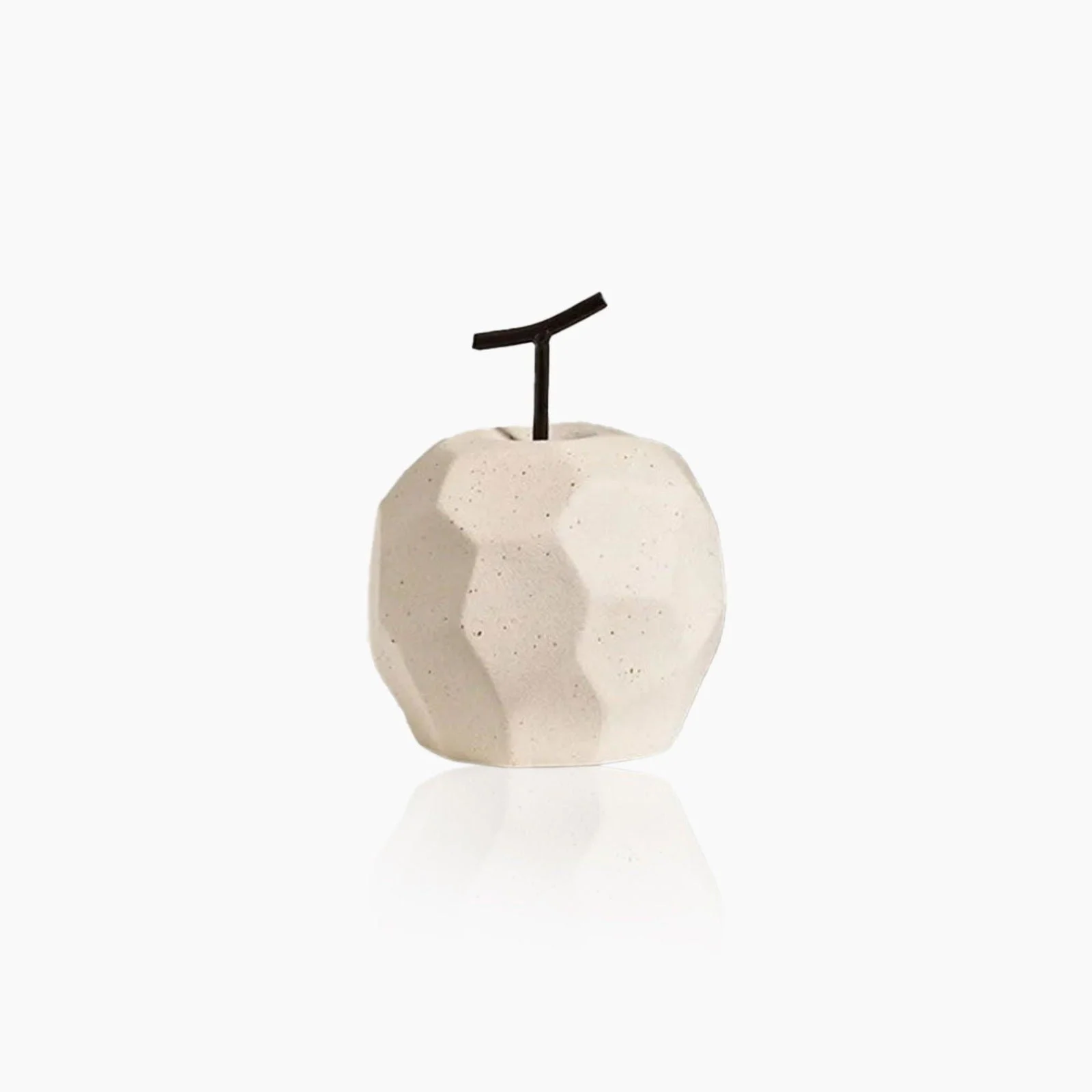 Nordic Hand-Crafted Off White Ceramic Apple and Pear -