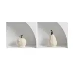 Nordic_Hand-Crafted_Off_White_Ceramic_Apple_and_Pear_-_-4354570 Nordic Hand Crafted Off White Ceramic Apple and Pear