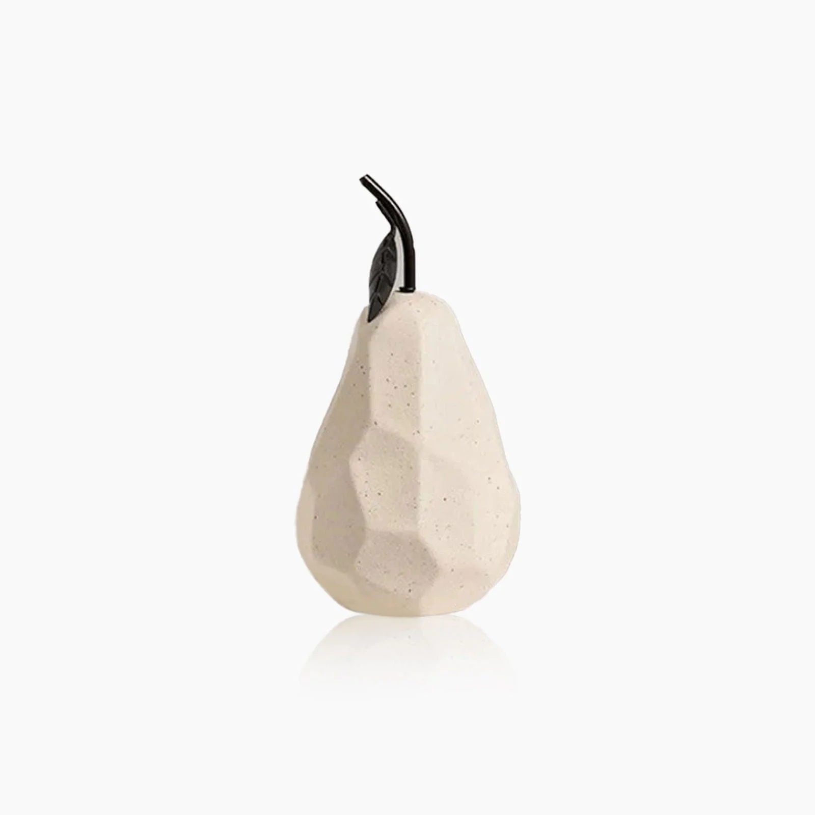 Nordic Hand-Crafted Off White Ceramic Apple and Pear -