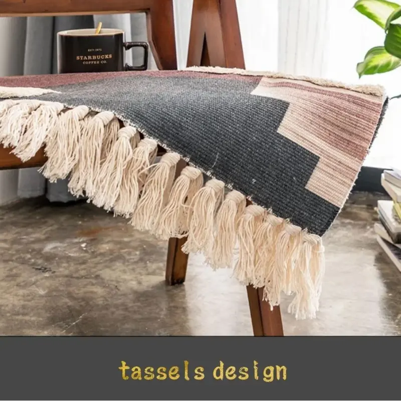 Nordic Handmade Tassel Cotton Tuft Woven Indian Rugs and Carpets