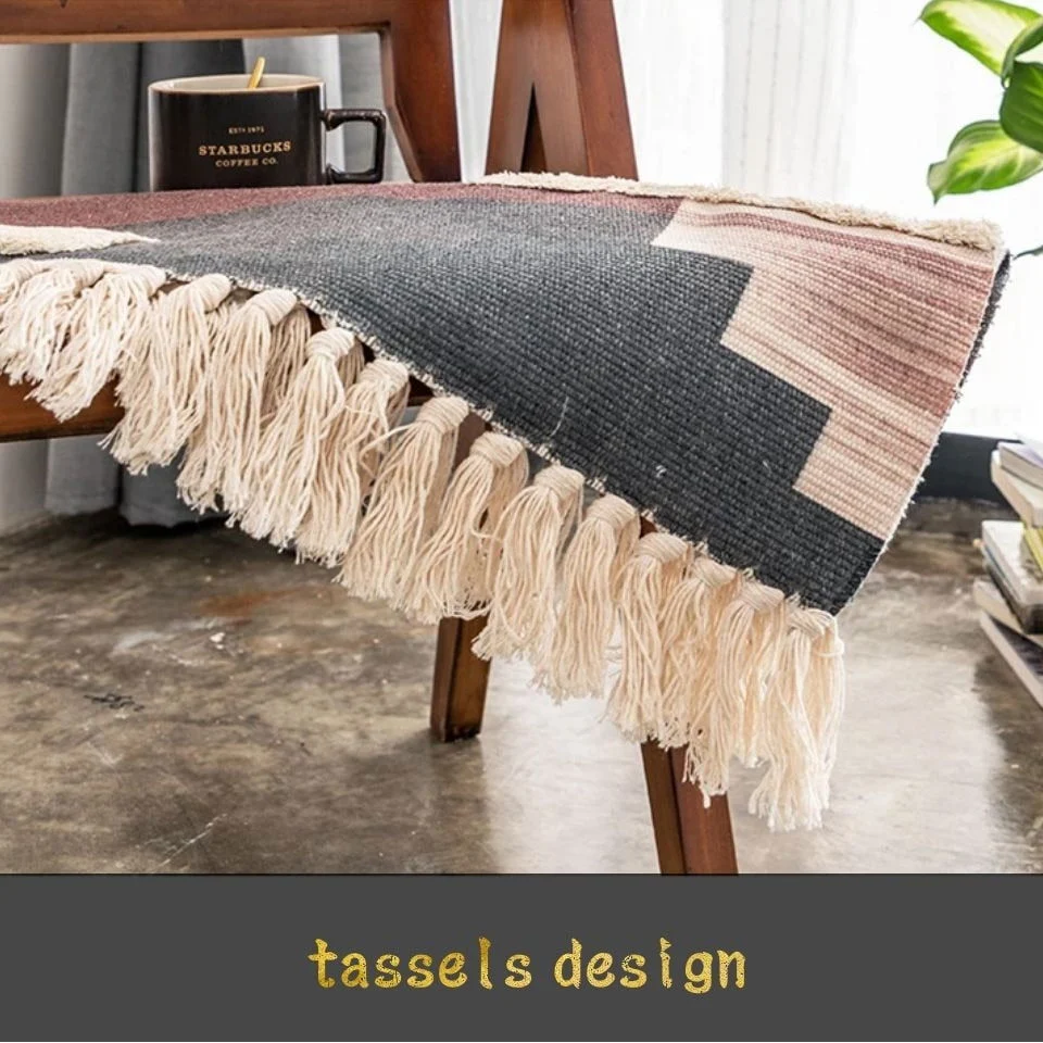Nordic Handmade Tassel Cotton Tuft Woven Indian Rugs and Carpets -