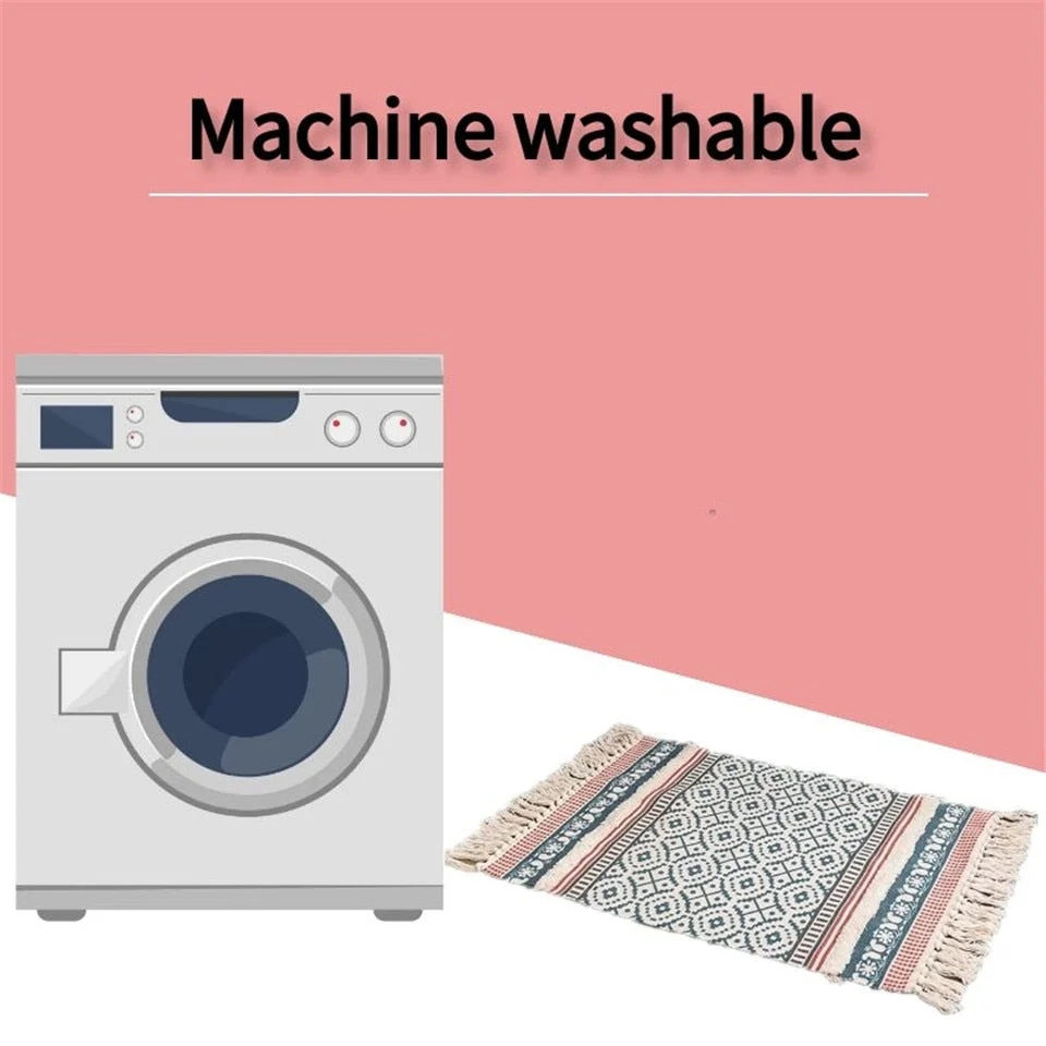 Nordic Handmade Tassel Cotton Tuft Woven Indian Rugs and Carpets -