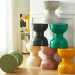 Nordic Hourglass Shape Stool Side Table