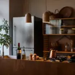 Nordic Japanese Wood Chandelier Lighting Kitchen Bedroom