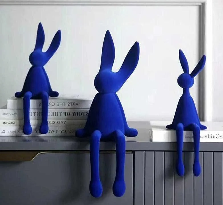 Nordic Klein Resin Rabbit Statues -