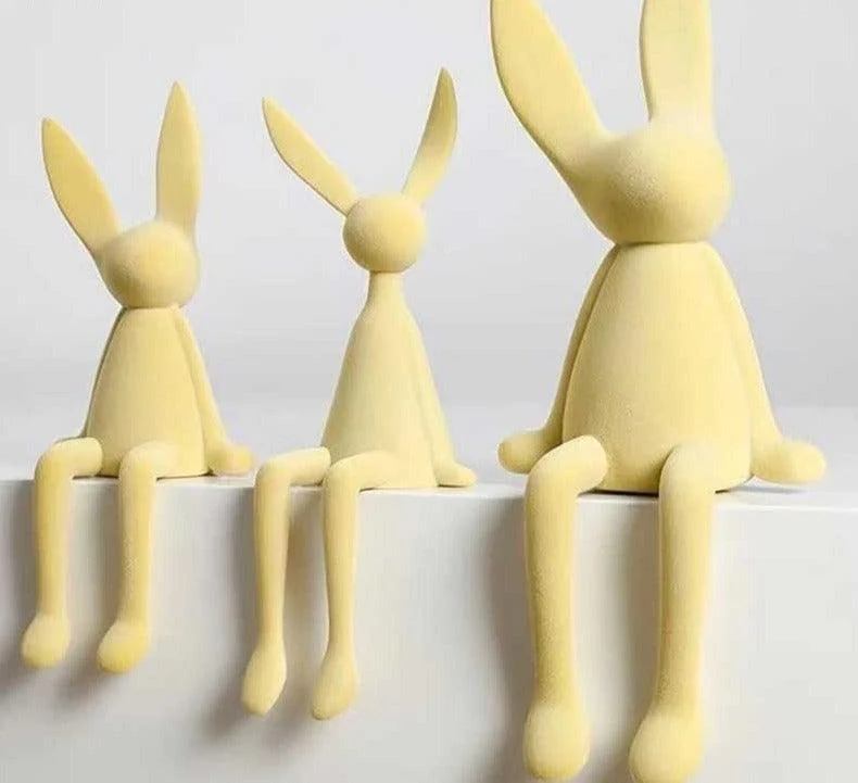 Nordic Klein Resin Rabbit Statues -