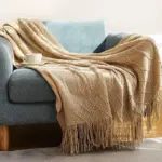 Nordic Knitted Diamond Blanket