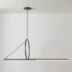 Nordic LED Pendant Lighting Black Iron Line Strip Hanging Lamp Home Decor