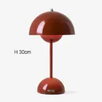Nordic LED Table Lamp Rechargeable Flower Bud Mushroom Lighting Bedroom Decor