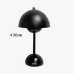 Nordic LED Table Lamp Rechargeable Flower Bud Mushroom Lighting Bedroom Decor